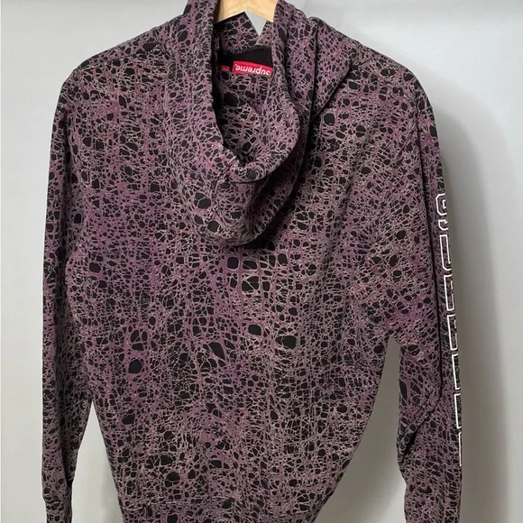 Supreme Purple Marble Hooded Sweatshirt